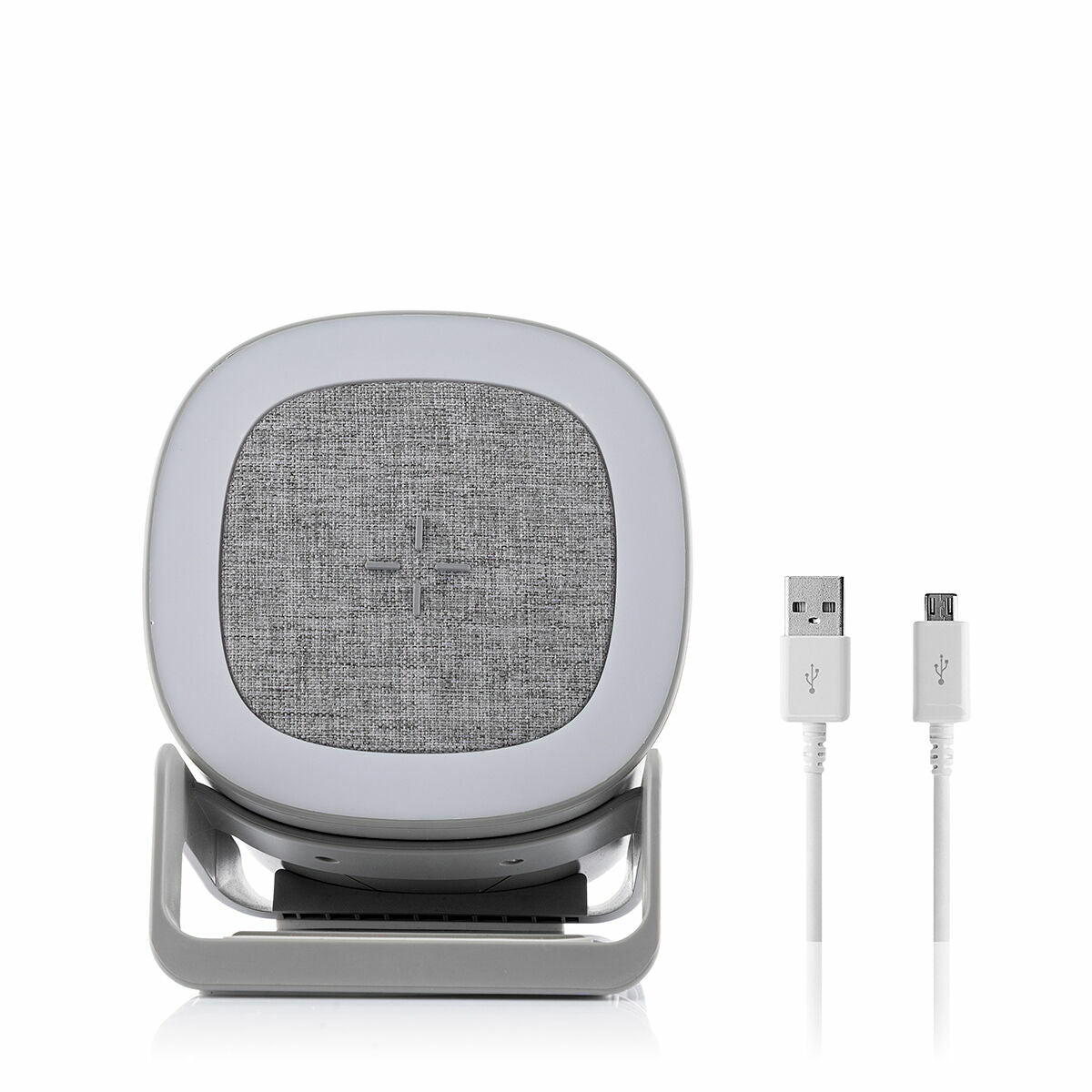 Haut-Parleur Bluetooth avec Chargeur Sans Fil Qi et LED - 2 en 1