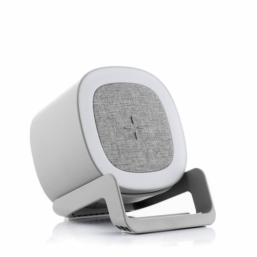 Haut-Parleur Bluetooth avec Chargeur Sans Fil Qi et LED - 2 en 1