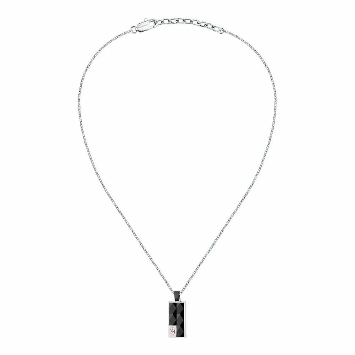 Collier Homme Maserati JM423ATZ27 - Acier Inoxydable Gris 50cm - Luxe Italien