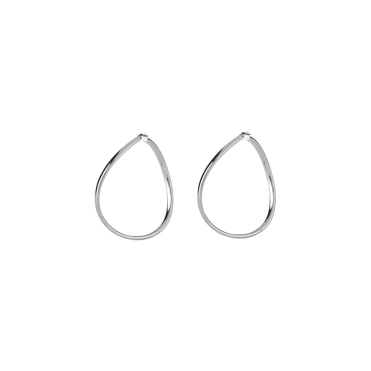 Boucles d'Oreilles Femme Guess JUBE04195JWRHT-U - Acier Inoxydable - 7 cm - Argenté