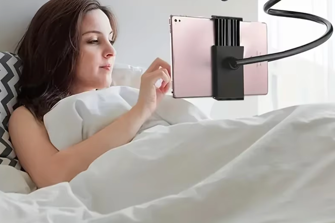 Support Tablette et Téléphone Mains Libres - Bras Articulé Réglable