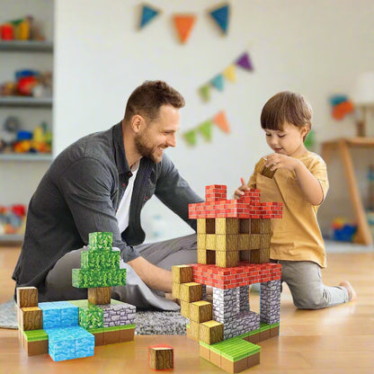 Lot de 100 Cubes Magnétiques de Construction - Jeu Éducatif STEM Enfant 6+
