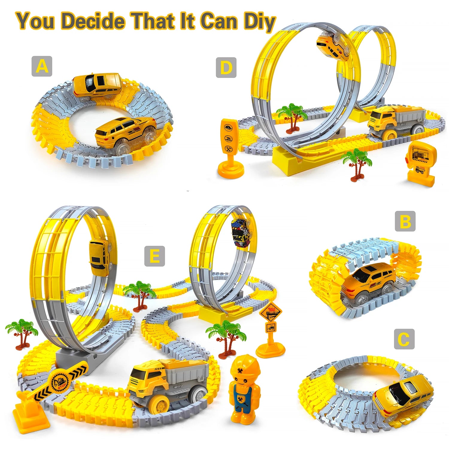 Circuit Voitures Anti-Gravité - Jeu Piste Électrique Enfant 3+